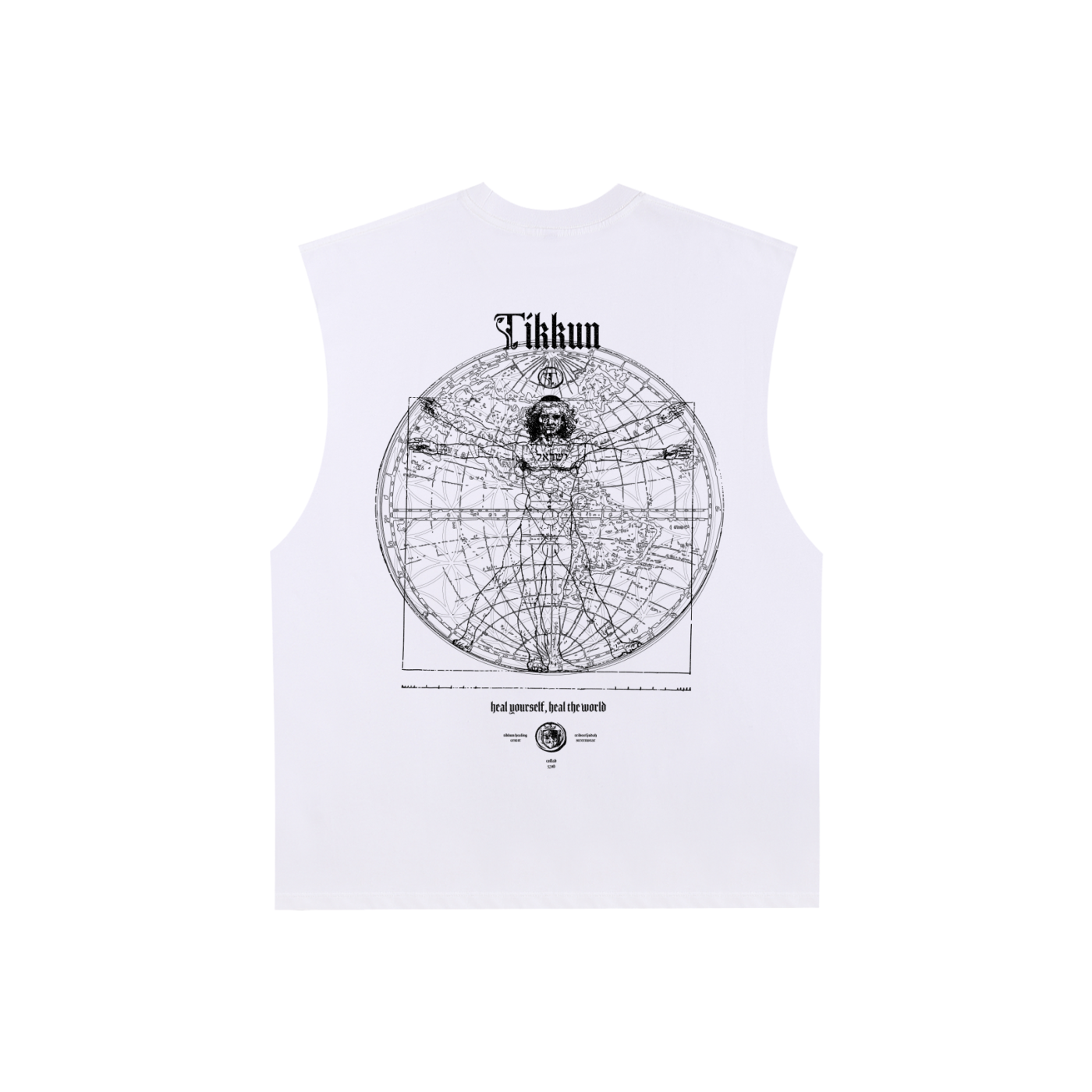 tikkun,tikkunhealingcenter,collab,muscletee,tee,tshirt,healyourselfhealtheworld