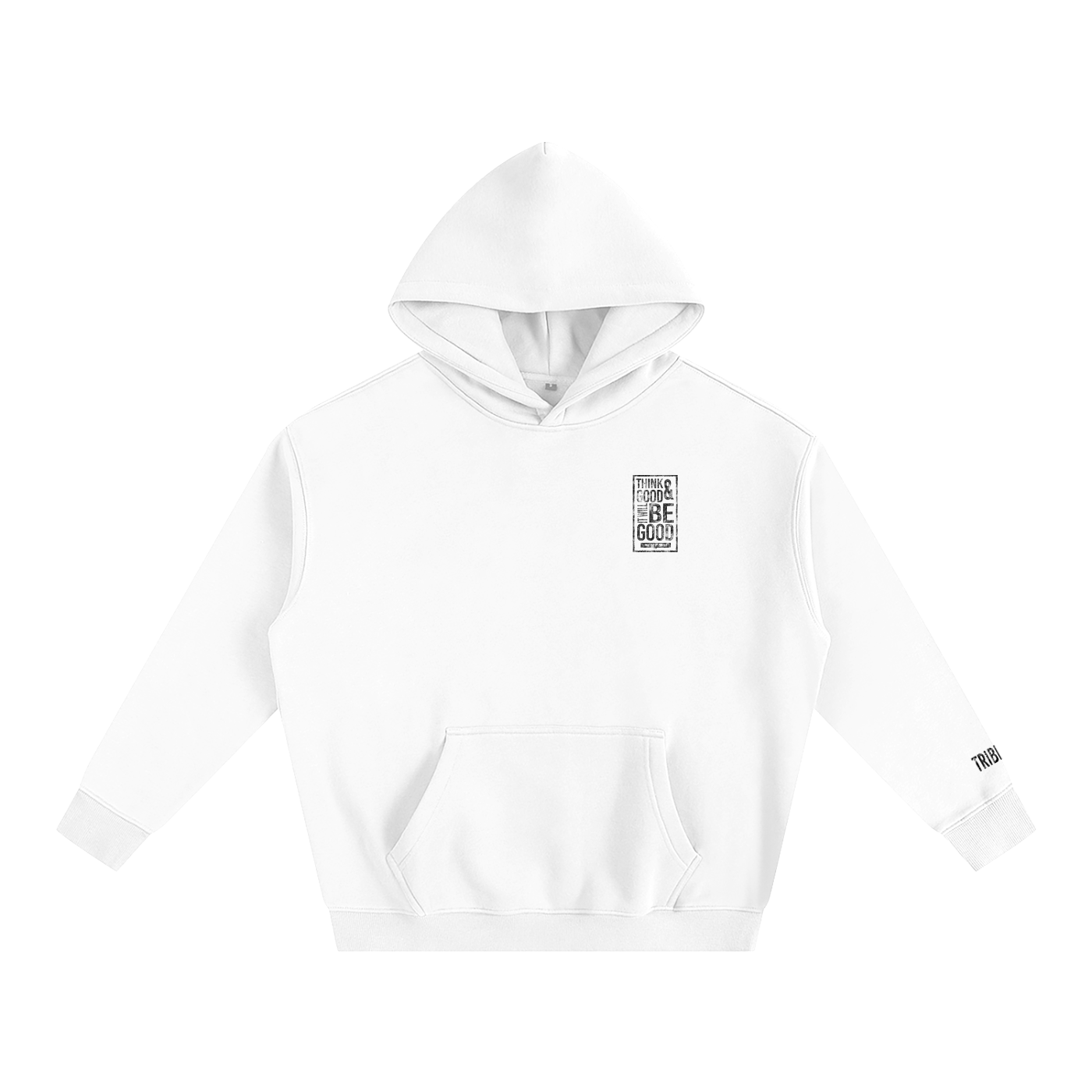 Think Good Oversize Fleeced Hoodie White - Tribe of Judah