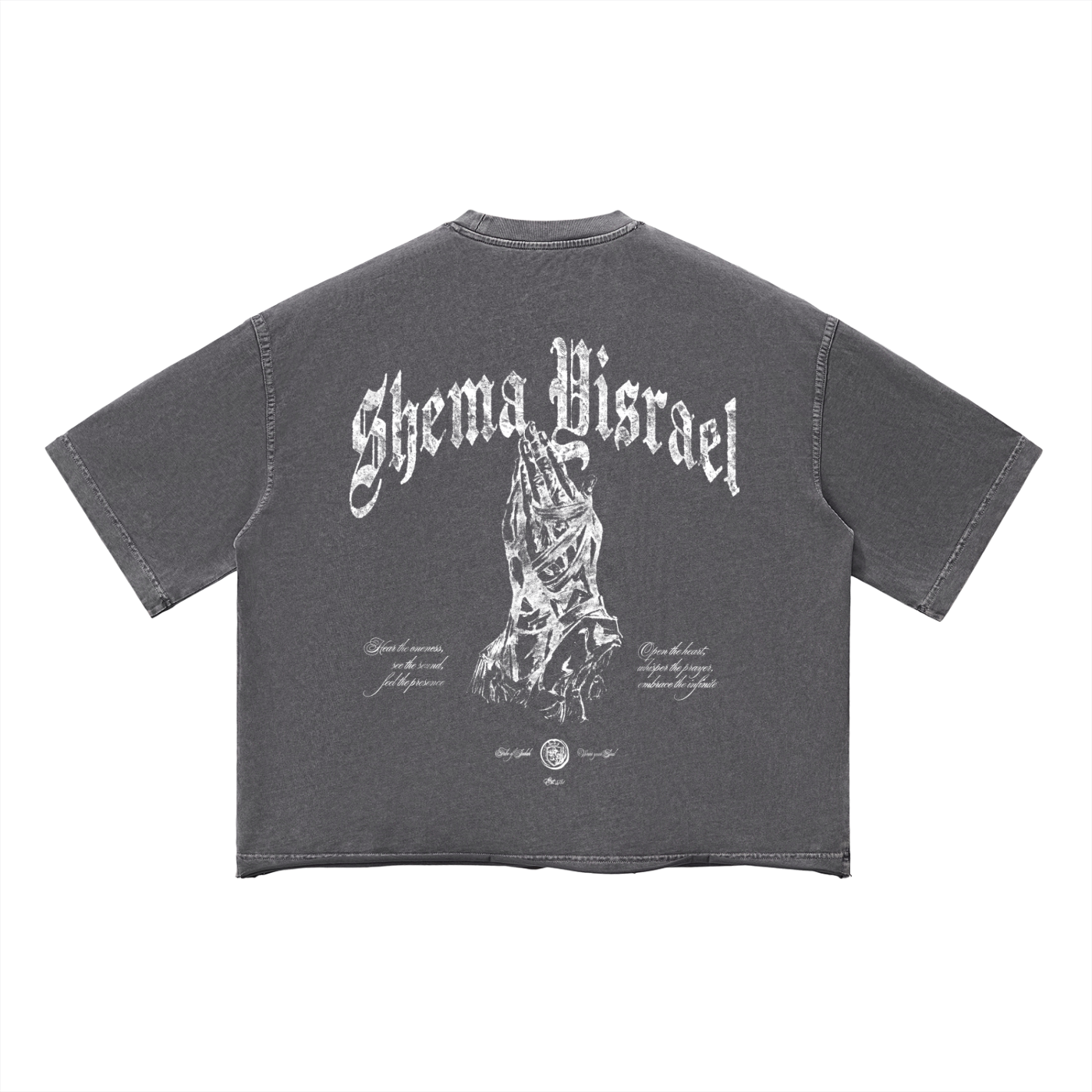 shema,shemayisrael,tshirt,boxfit,oversidedtee,prayerhands